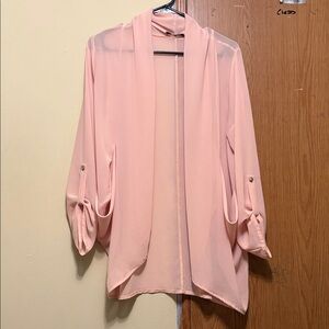 Papermoon Light Pink Sheer Cardigan chiffon